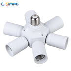 1pc E27-4E27 7E27 E26CFL LED Lamp Base Light Socket Splitter Extender Universal 250V2A Medium Edison Screw Lamp Holder Adapter