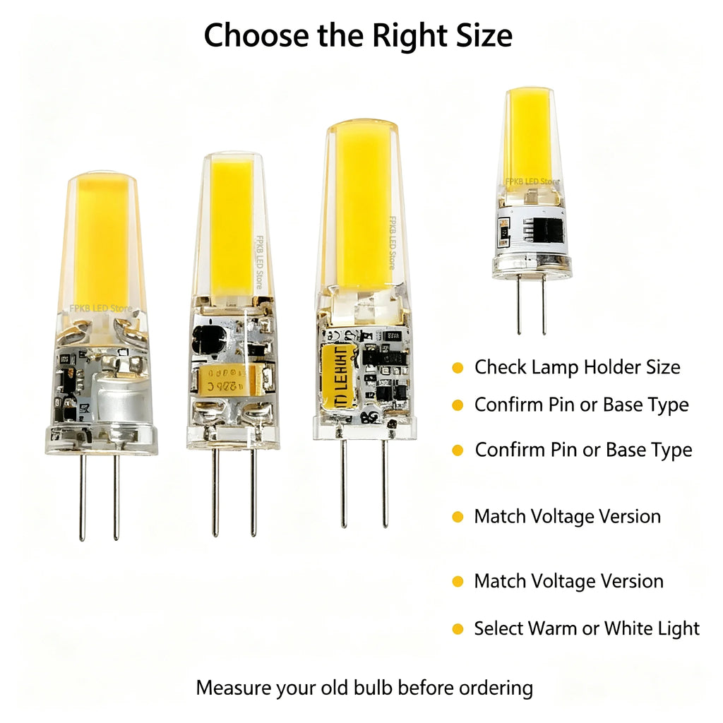 10PCS LED COB Lamp 6W Bulbs Dimmable G4 mini COB AC DC 12V 220V Candle Lights Replace 30W 40W Halogen for Chandelier Spotlight
