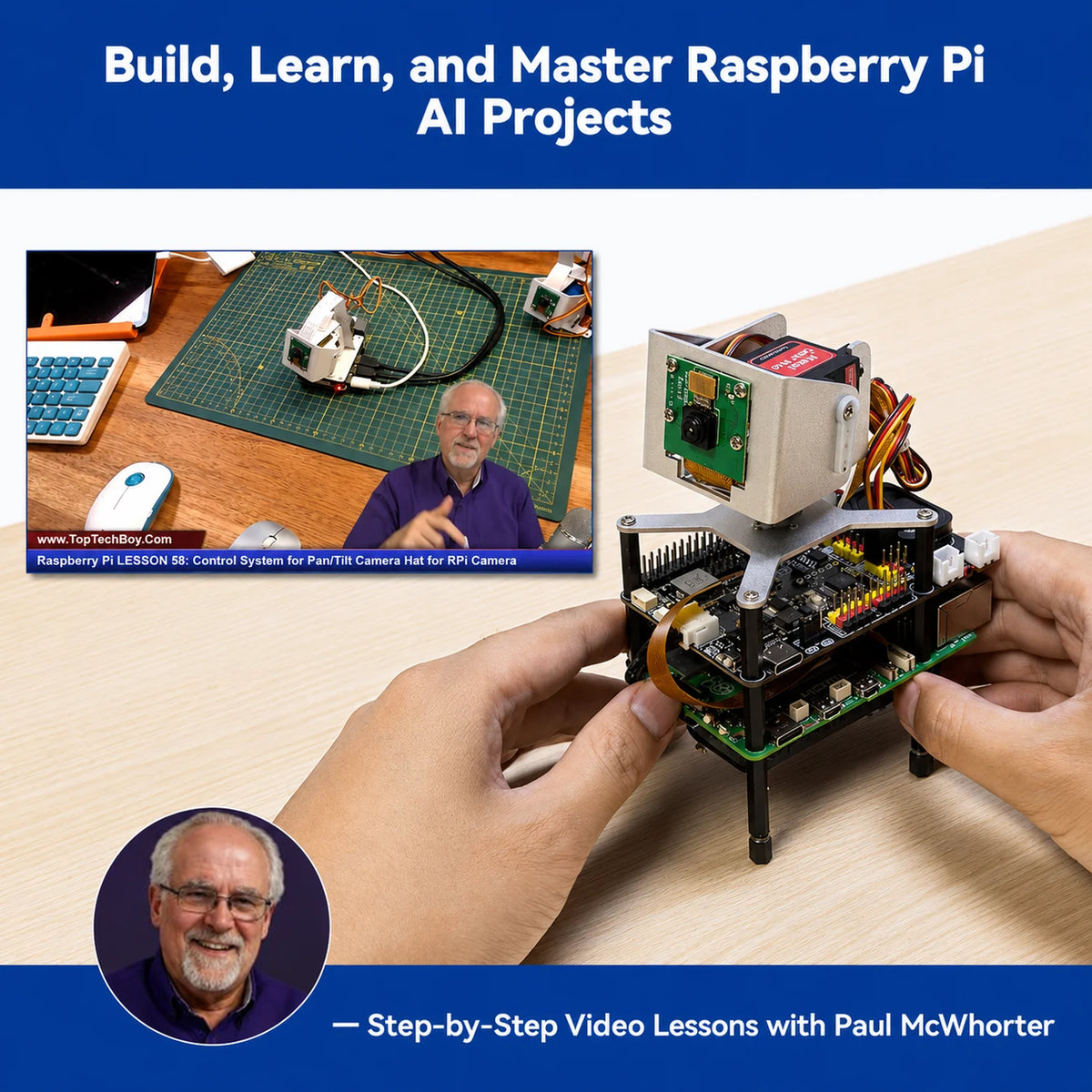 SunFounder AI Fusion Lab Kit for Raspberry Pi 5/4/3B+/Zero 2w, LLMs ChatGPT/Gemini/Grok, YOLO&OpenCV & MediaPipe, Python