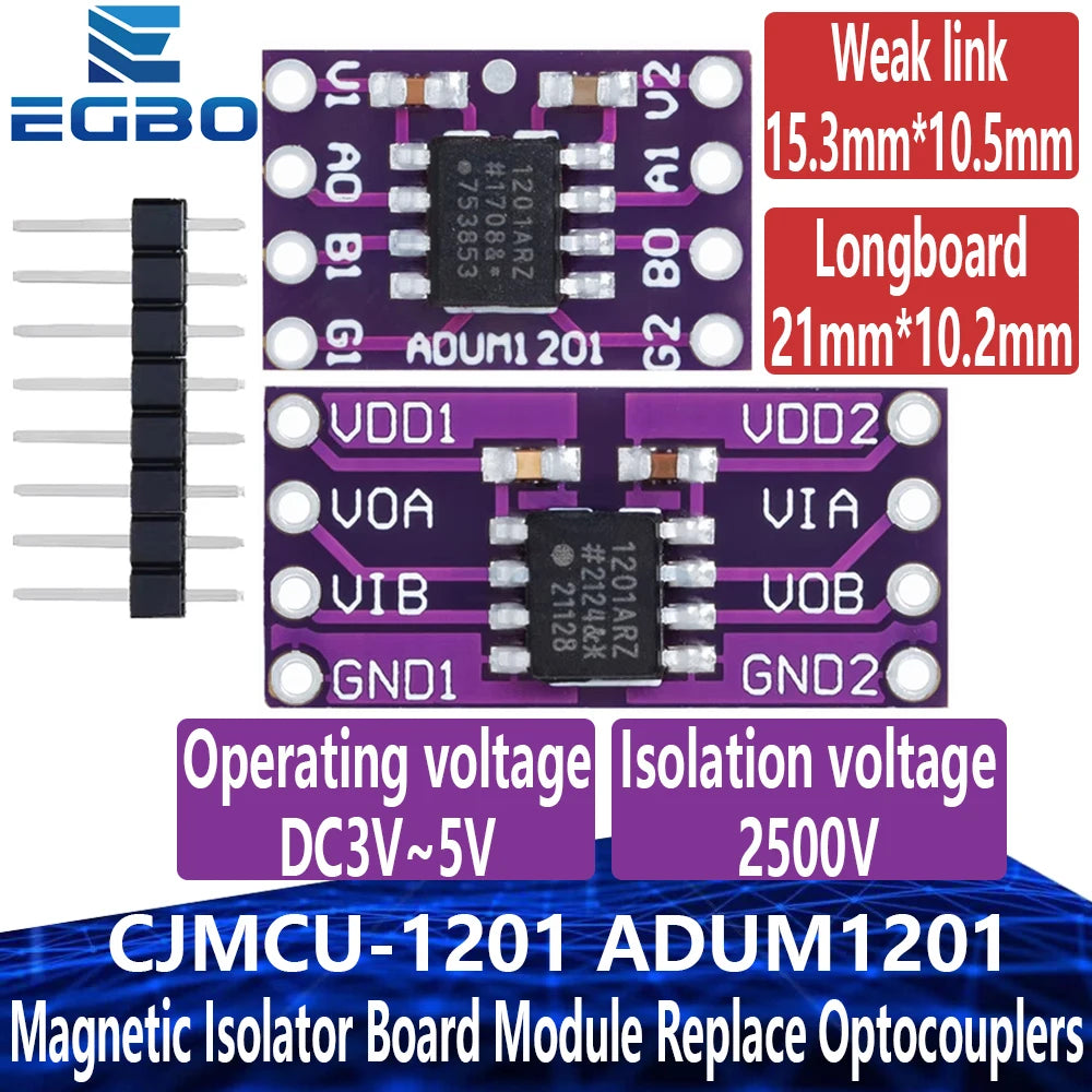 1~10PCS Magnetic Isolator Board Module Replace Optocouplers CJMCU-1201 ADUM1201 Isolator ADUM1201ARZ SOIC SPI Interface