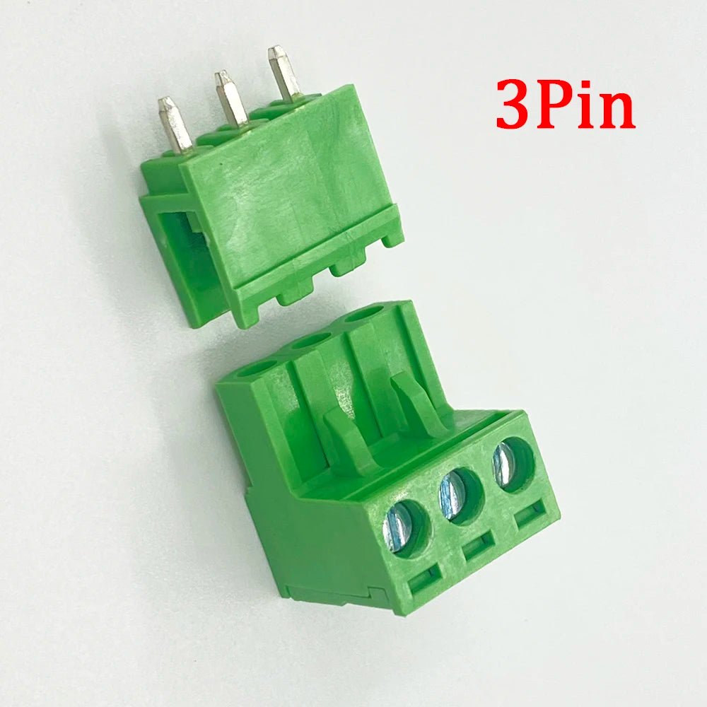 5Pair 5.08mm Pitch 2EDG Straight Pin PCB Screw Terminal Block 2/3/4/5/6/7/8/9/10/12Pin 300V 10A Wire Connector Plug-in Socket