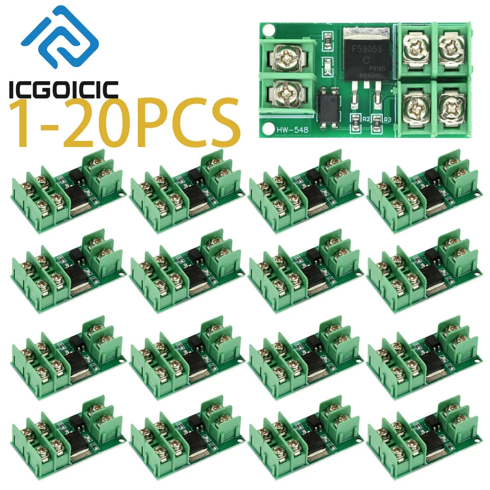 1-20PCS DC 5-36V MOSFET Switch Module – High Current PWM Controller for LED Strip, DC Motor, Water Pump with Arduino ESP32