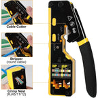 RJ45 CAT7 CAT6A Crimping Tool Connector for Cat7/6a/6/5e Network Connector Wire Cutter Wire Stripper Ethernet Crimper