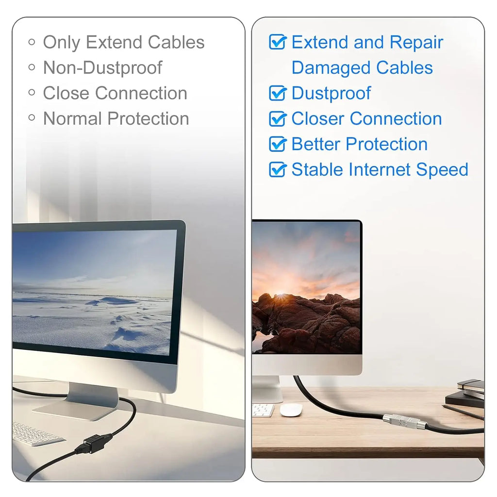 Cat7 Cat6a RJ45 LAN Extension Shielded Networking Plug LSA Network Cable Connector Tool-Free for Installation Cables Ethernet