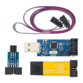 USBASP USBISP AVR Programmer USB ATMEGA8 ATMEGA128 ATtiny/CAN/PWM 10Pin Wire Module DIY + 10Pin To 6 Pin Adapter Board Shell