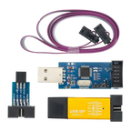 USBASP USBISP AVR Programmer USB ATMEGA8 ATMEGA128 ATtiny/CAN/PWM 10Pin Wire Module DIY + 10Pin To 6 Pin Adapter Board Shell