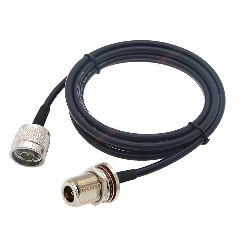 N Type Cable RG58 N Male to N Female Connector Extension Cable Low Loss RG-58 N Cable Male to Female Jumper Pigtail 15cm~30m