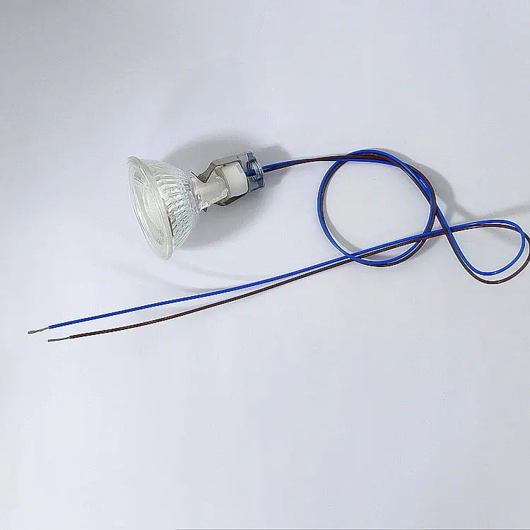 5Pcs MR11 MR16 Gu5.3 LED Halogen Light Socket Porcelain 0.75mm2 30cm Wire Lead Pin Clamp Thread Head Lamp Cup Plug Lamp Holder