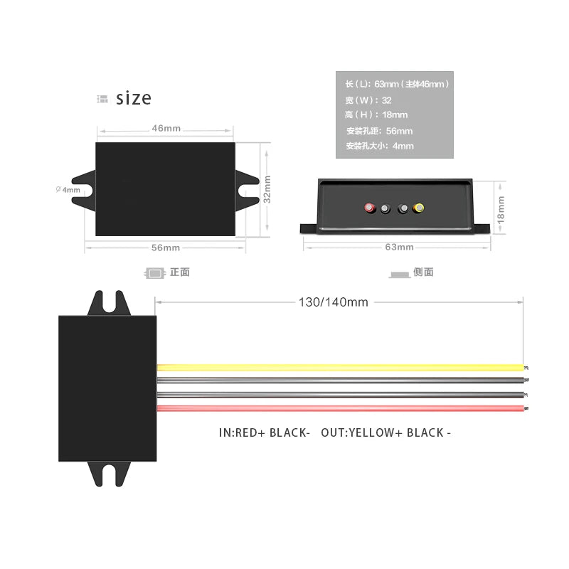 DC-DC Step-down Model 12V24V to 5V 1A 2A 3A 5A 6A 8A 10A Voltage Regulator Buck 12V 24V 36V 48V 60V to 5V DC to DC Converter