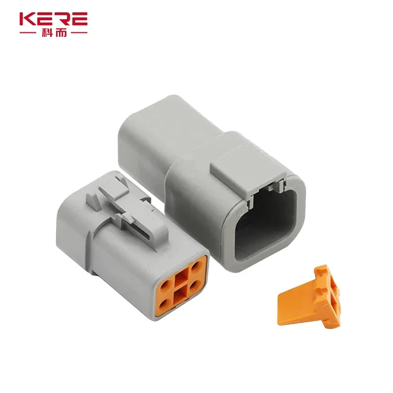 2/3/4/6/8/12Pin Deutsch Type DT Connector Plug-In With Fixed Flange DTM/DTP Waterproof Wire Automotive Connector