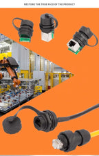 LR20 M20 0.1M to 1M Extension Cable Panel Socket Ethernet Network Laptop Telecom Waterproof RJ45 Connector Cat6 Signal Adapter