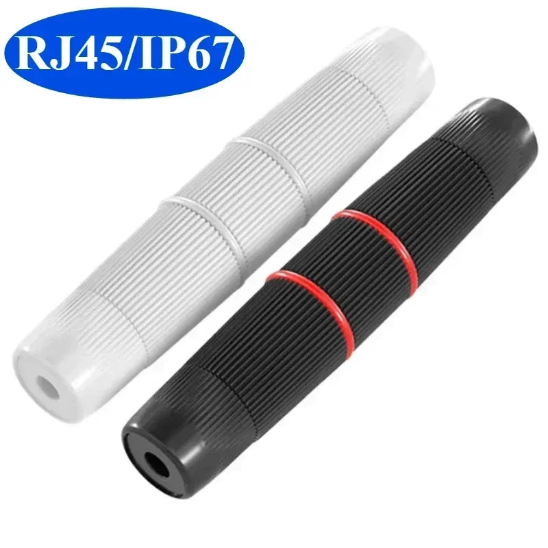 1Pcs RJ45 Docking Connector Ethernet Network Straight-through Waterproof IP67 Header Outdoor Broadband Network Cable Extender