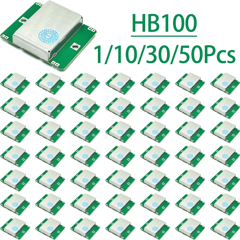 1/10/30/50Pcs Domestic X Band Microwave Doppler Radar Detector Probe Sensor Module HB100 Wireless Motion Detection Sensor