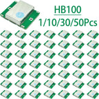 1/10/30/50Pcs Domestic X Band Microwave Doppler Radar Detector Probe Sensor Module HB100 Wireless Motion Detection Sensor