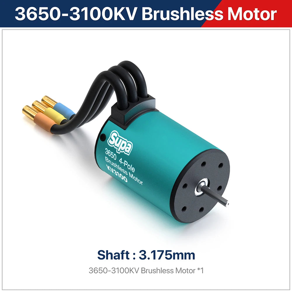 SKYRC Brushless Motor ESC Combo FuriaX Supa 3650 Motor 60A ESC 2-3S LiPo 3.175mm Shaft For 1/10 Touring Buggy Short Course Truck