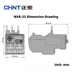 CHINT Relay NXR-25 0.63-1A 1.6-2.5A 2.5-4A 9-13A 17-25A Thermal Overload Relay for NXC Series AC Contactor