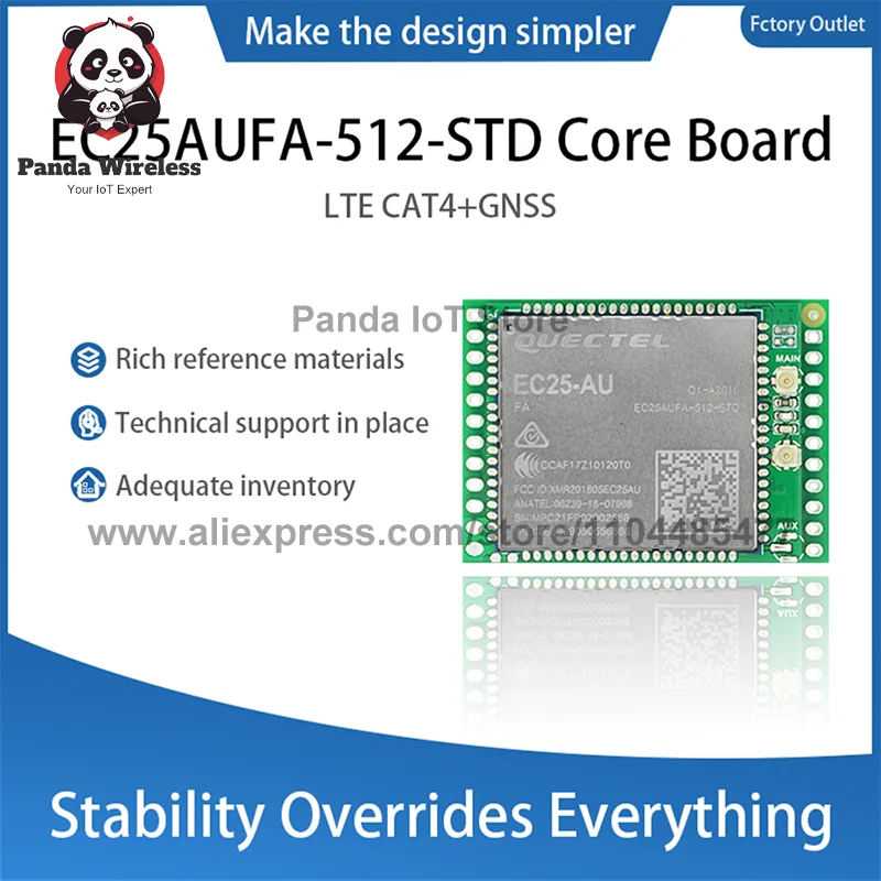 Quectel EC25-AUFA 4G Development Core Board LTE CAT4 GNSS GPS Global Band Graphics Card Processor Compatible Module