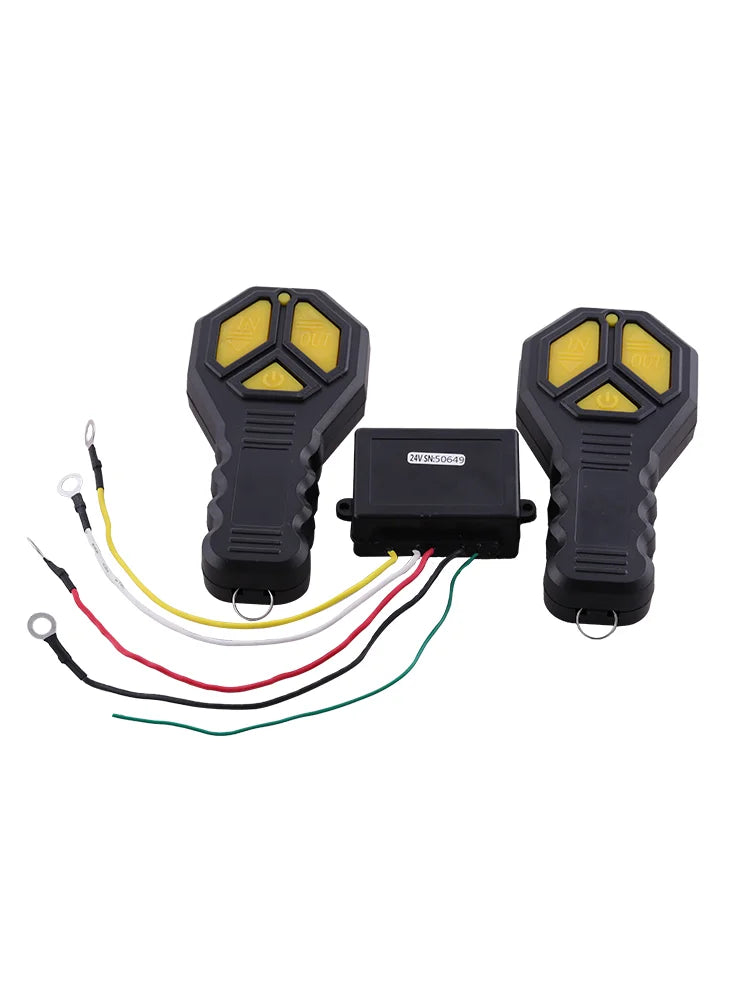 12V 250A Winch Remote Contactor Winch Control Solenoid Relay Twin Wireless Remote Kit Car Motorcycle Off Roaders Accessories