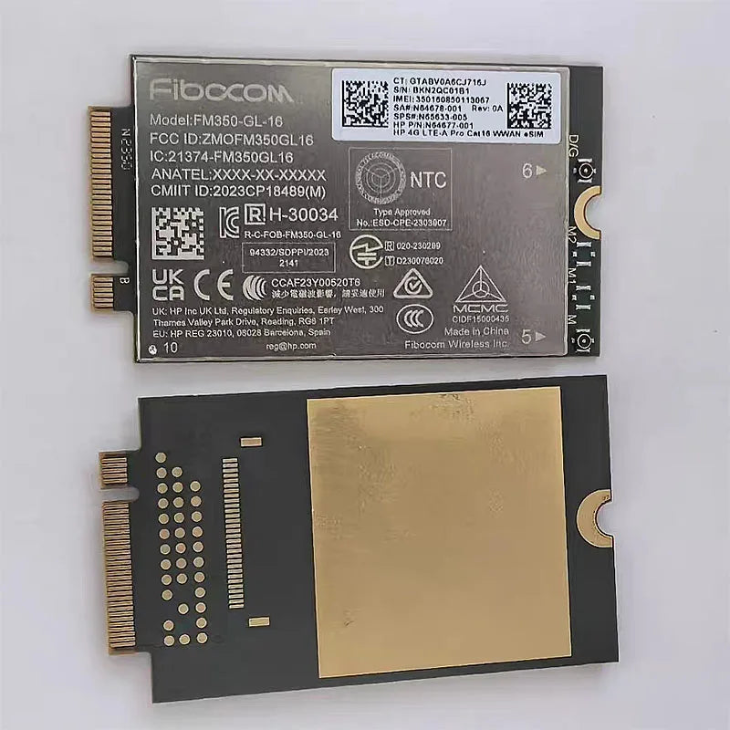 Fibocom FM350-GL-16 LTE Cat16 Module HP Laptop 4G LTE-A Pro CAT-16 WWAN Card SPS#:N65633-005