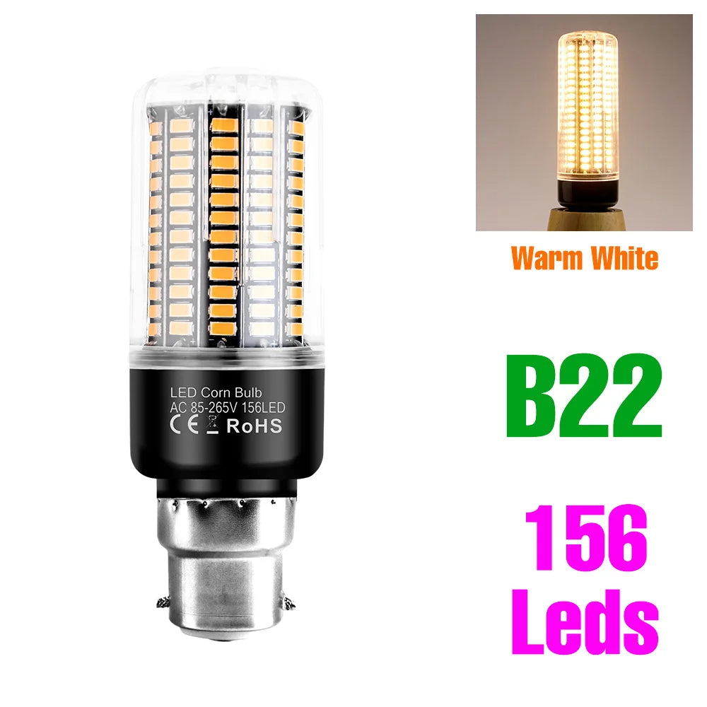 30W LED Indoor Corn Bulb E27/E26 Ceiling Lamp Bulbs E14 Spotlight B22 Living Room Bedroom Kitchen Washroom 220V Home Lighting