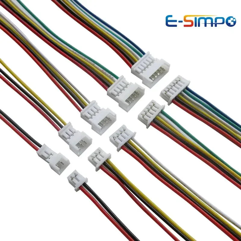 10pairs 20CM JST1.25 2P 3P 4P 5P 6P Male Female Plug Butt-joint Aerial Docking JST Plug Jack Terminal Wire Cable Connector
