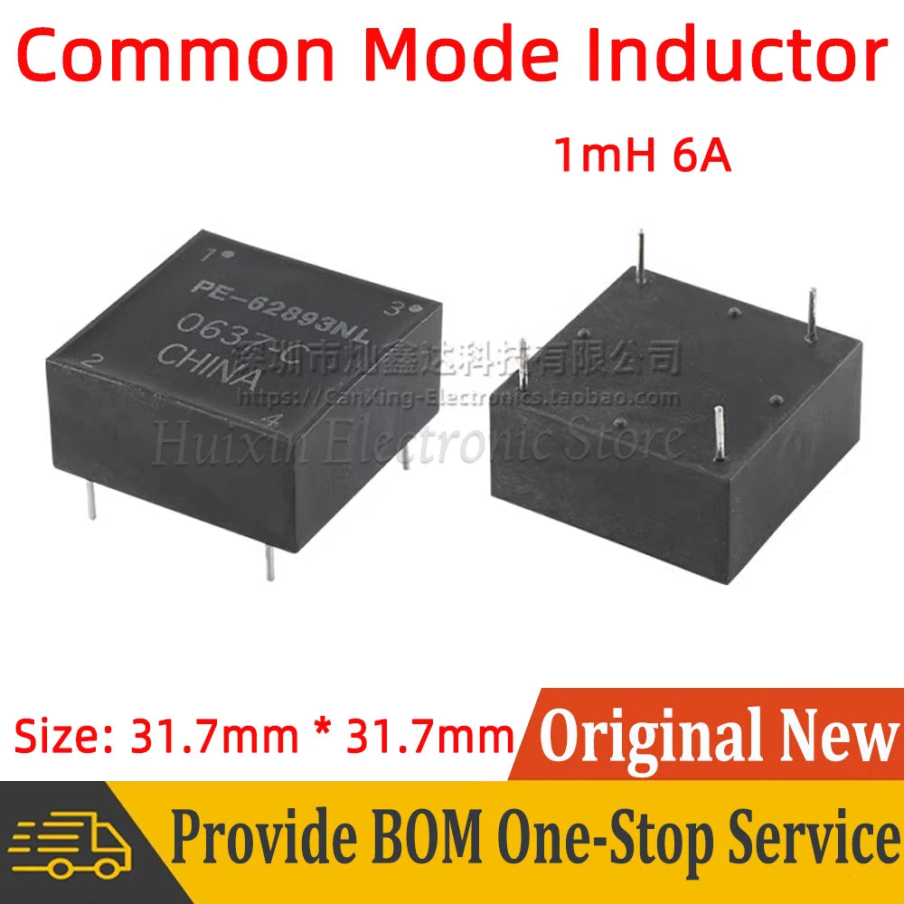 PE-62893NL Common Mode Choke Coil Inductor 1mH 6A Switching Power Supply Filter EMI Suppression Filter