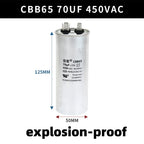 CBB65 450V Motor Capacitor Air Conditioner Compressor Start Capacitor 5uF 6uF 20uF 25uF 30uF 35uF 40uF 45uF 50uF 60uF 70uF