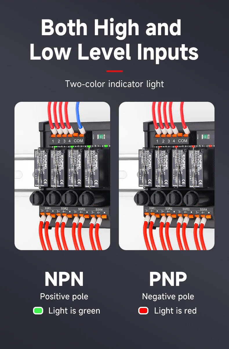 ENMG DC Inline 2 4 6 8 10 12 16-Way Solid State Relay Module RT-SSK Non-contact DC PLC AC Amplifier Board 5-24V Fuse Protections
