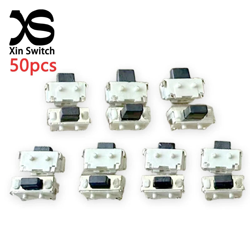 50PCS 2X4 Mini With Pillar Side Press Type Tact Switch 2*4*3.0/3.2/3.3/3.4/3.5/3.8/4.0mm DC12V 50mA Tablet MP3 Accessories