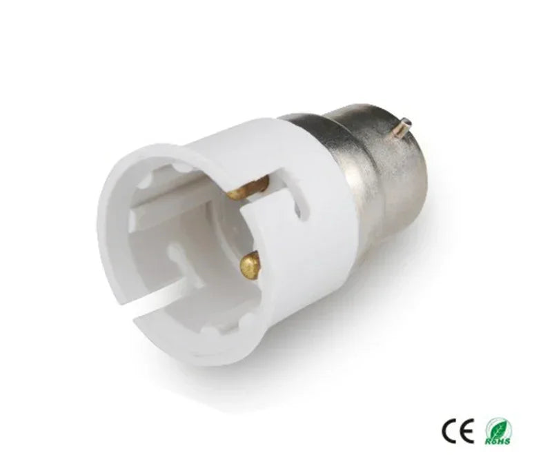 2pcs B22 To B22 CFL LED Bayonet Light Socket Adapter Extender B22-B22 Lamp Holder Converter