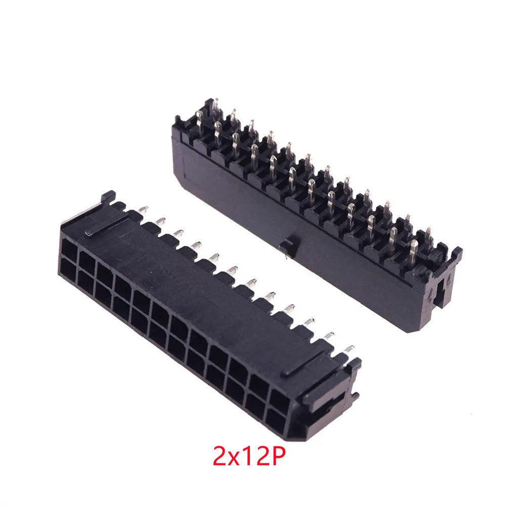 10-500 Pcs PCB Male Header Pin Vertical Through Hole 2 4 6 8 10 12 14 16 18 20 24 Circuits Molex 43045 Micro-Fit 3.0 mm Dual Row