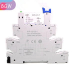 10Pcs 41F-1Z-C2-1 HF41F 5-ZS 12-ZS 24-ZS 5V 12V 24V 230V 6A 1CO Slim/SSR Relay Mount On Screw Socket with LED Wafer relay