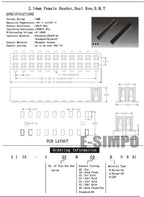 50pcs 2.54mm SMT 2*3P/4/5/6/8/10/12/15/20/40Pin Dual Double Row Horizontal SMD Gold Rohs Reflow PH8.5 Female Pin Header Socket