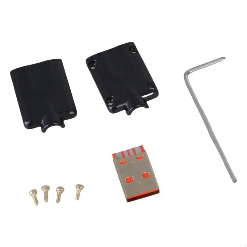 462E USB Male Housing Metal With Gold Plated Screws Suitable For Data Cable Fast Charging 4 Pin Male Connector Plug Socket
