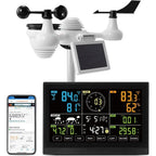 WiFi Weather Station 7-in-1 Indoor Outdoor with 7.5 Inch Color Display Weather Forecast Temperature Humidity UV Air Pressure