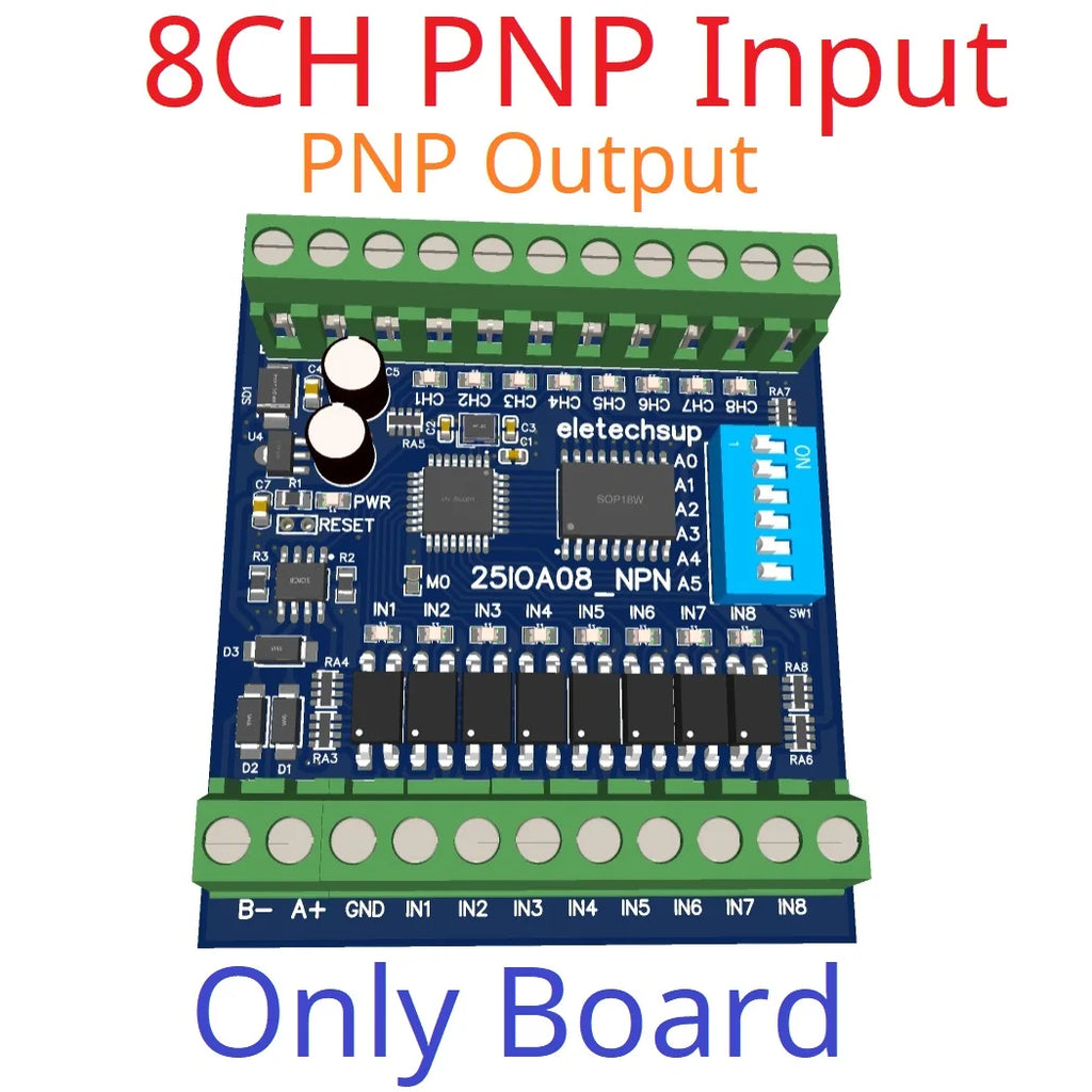 RS485 Remote IO Expansion Board 8/16/32 DI-DO Modbus DMOS PNP Output & NPN/PNP Input Module PLC