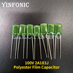 50Pcs/200Pcs Mylar Film Capacitor 100V 2A183J 18nF 2A183 5% Polyester Film capacitor