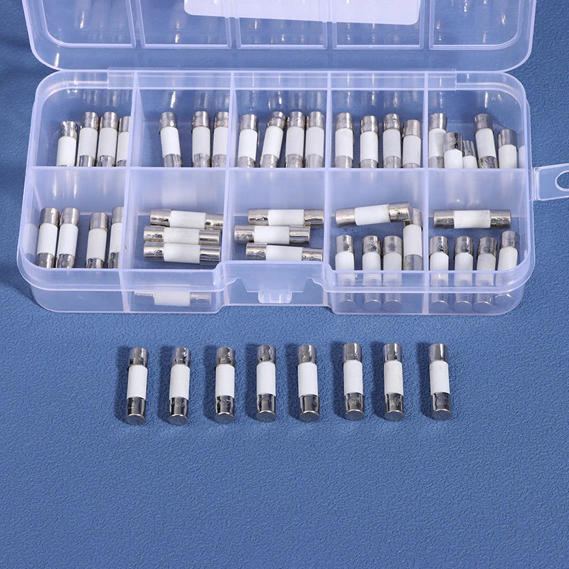 100Pcs Ceramic Fuse  5MM X 20MM Slow Blow T 0.25A 0.5A 1A 2A 3A 5A 8A 10A 15A 20A 250V Ceramic Fuse