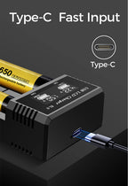 USB LCD Battery Smart Charger 1/2/4 Slots Dual For 18650 3.7V Rechargeable Lithium Battery For 1.2V NI-MH AA / AAA Battery