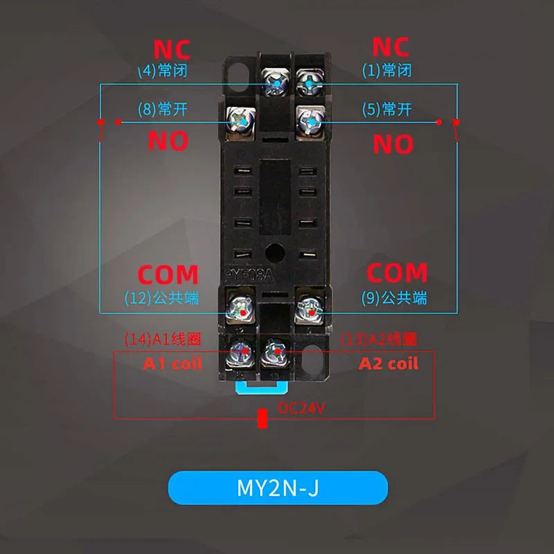 MY2P HH52P MY2NJ Relay Coil General DPDT Micro Mini Electromagnetic Relay Switch with Socket Base LED AC 110V 220V DC 12V 24V
