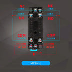 MY2P HH52P MY2NJ Relay Coil General DPDT Micro Mini Electromagnetic Relay Switch with Socket Base LED AC 110V 220V DC 12V 24V