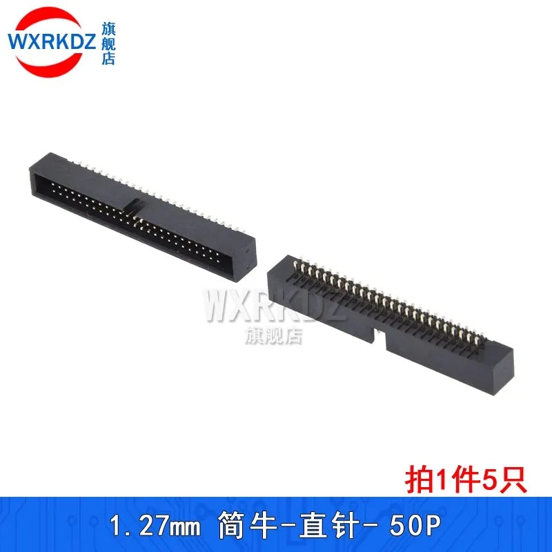 10pcs 1.27MM 6/8/10/20/24/26/34/40/44/50/60P 60PIN JATG IDC3 MALE SOCKET straight idc box headers PCB CONNECTOR DOUBLE ROW  IDC3