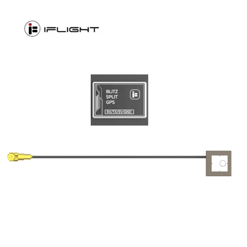 iFlight BLITZ SPLIT GPS Defender25, UBLOX M10, 10Hz, Onboard LNA, 3.3-5.5V, Split Antenna, Built-in Flash for FPV RC Racing