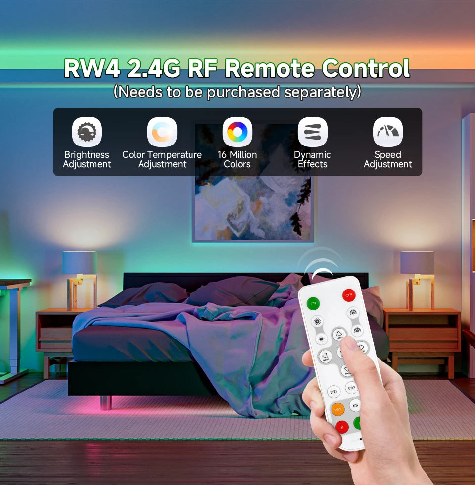 SP805E ESP32 WLED Controller WiFi Music LED Controller for Addressable WS2811 WS2812 WS2814 WS2815 SK6812 PWM CCT RGB Cob Strips