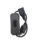 28cm USB Cable with Switch ON/OFF Cable Extension Toggle for USB LED String USB Gadget USB Power Supply Device Tools