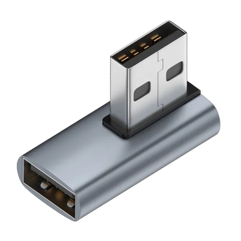 USB 3.0 Male to Female 90 Degree Right Angle Extension Adapter USB Upward Elbow Adapter 10Gbps for Laptop PC Connector Converte