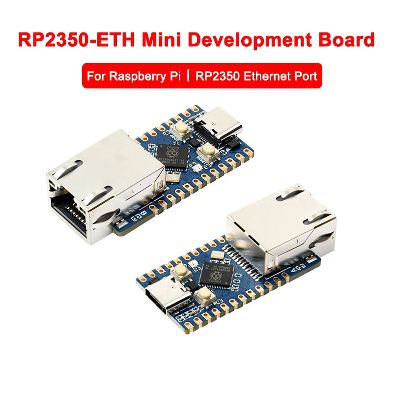 Raspberry Pi Pico 2 RP2350-ETH Mini Development Board RP2350 Ethernet Port Module RP2350 Dual Core Processor