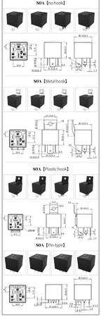 LANBOO High Current Car/Auto Relay 12V 24V 30A with 4PIN/5PIN Applications include lighting control and horn control.