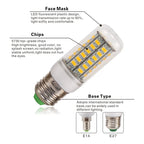 E27 E14 LED Corn Bulb 24 36 48 56 69 72 LEDs SMD 5730 220V Lampada LED Lamp Chandelier Candle LED Light Bulb