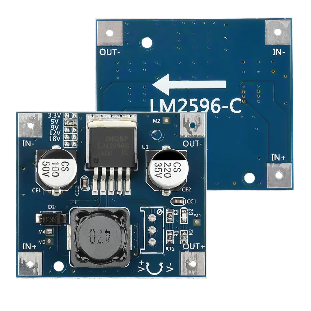 LM2596 Step-Down Module DC1.5-35V Adjustable Voltage Power Module DC 3-40V To 3.3V/5V/9V/12V/18V Fixed Voltage Step-Down Module